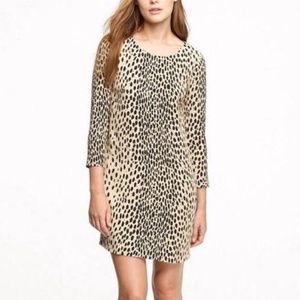 J Crew Leopard Print Dress w/ Front Pocket